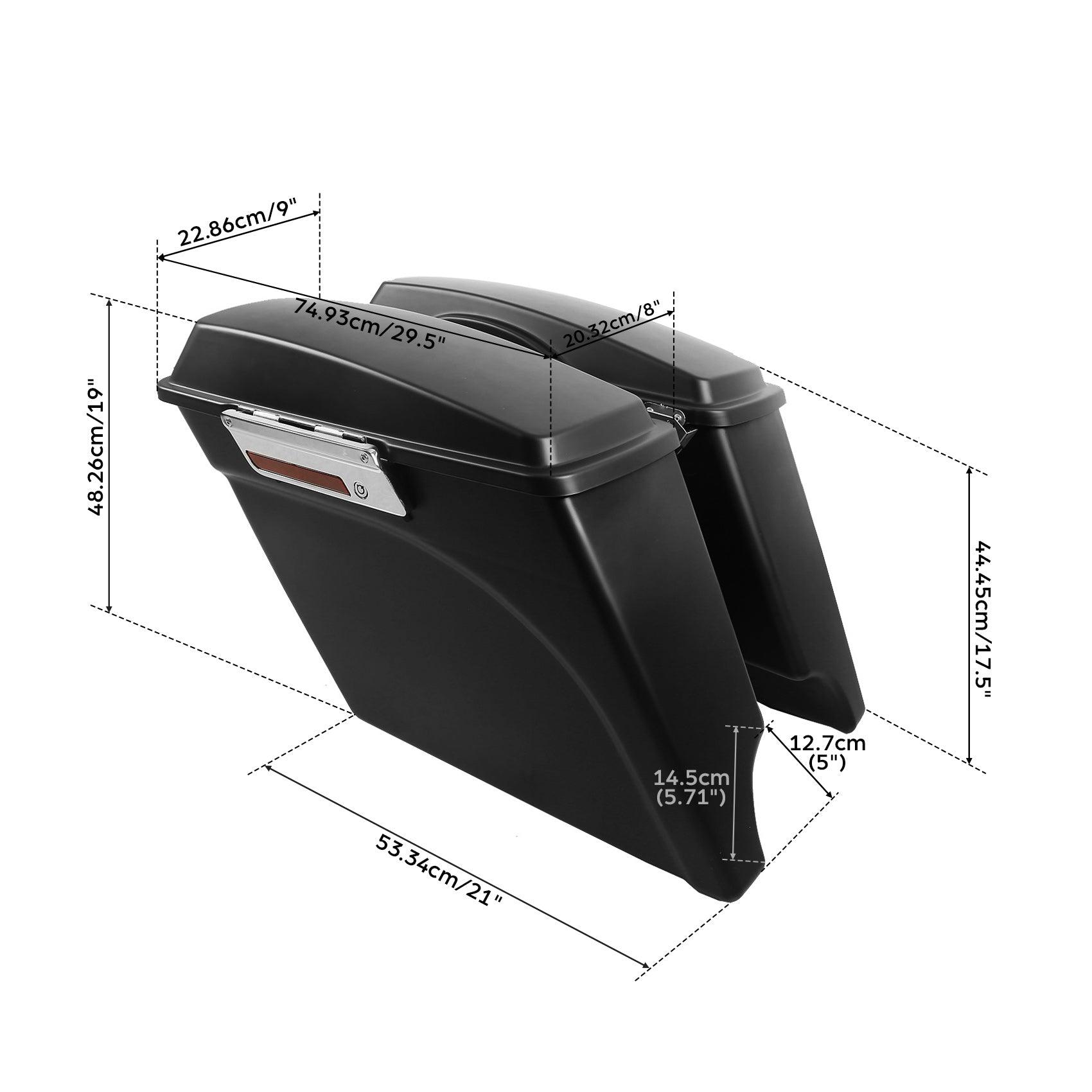 Color Matched Stretched/Extended Saddlebags for Harley Davidson Touring Color Matched Stretched/Extended Saddlebags for Harley Davidson Touring