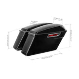 TCMT Vivid Black Hard Saddlebags 6"x9" Speaker Lids Fit For Harley Touring '14-'23.5