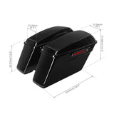 TCMT Vivid Black Hard Saddlebags Fit For Harley Touring '14-'23.5