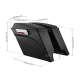 TCMT 5" Stretched Hard Saddlebags Fit For Harley Touring '93-'13