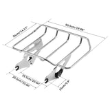 TCMT Vivid Black/Chrome Quick Release Rear Luggage Rack Fit For Harley Touring '14-'25