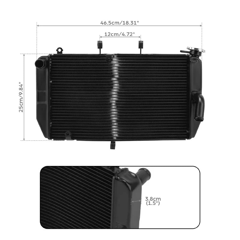 TCMT Radiator Cooler Cooling Fit For Honda CBR600RR '03-'06