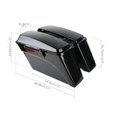 TCMT Vivid Black Hard Saddlebags Fit For Harley Touring '93-'13