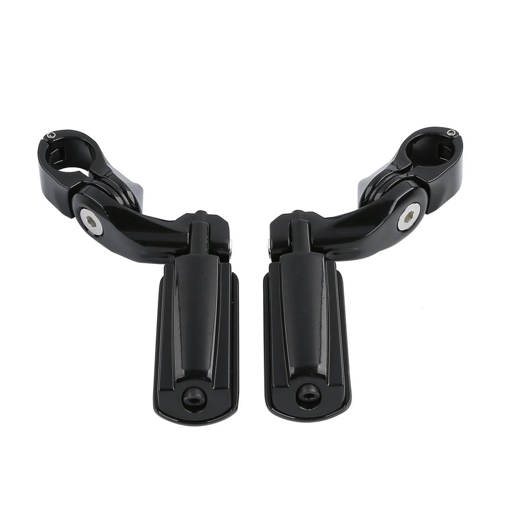 TCMT 1-1/4" 32mm Long / Short Angled Mount Highway Footpegs Engine Guard Pegs Fit For Harley - TCMT