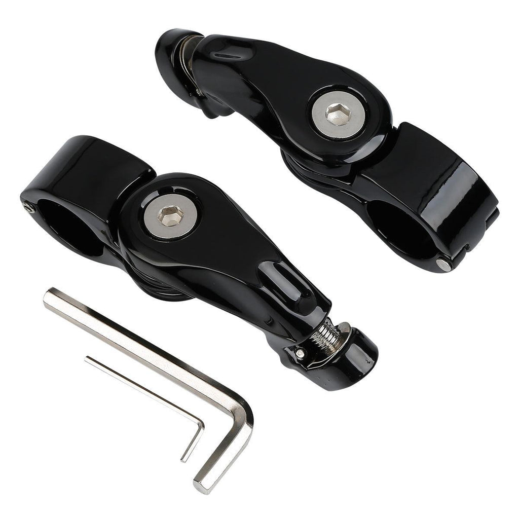 TCMT 1-1/4 ''32mm Lange Hoekige Streamliner Snelweg Motor Guard Motorfiets Voetsteunen Voor Harley (2 x Voetsteunen Montage Klemmen, Chroom TCMT 1-1/4 ''32mm Lange Hoekige Streamliner Snelweg Motor Guard Motorfiets Voetsteunen Voor Harley (2 x Voetsteunen Montage Klemmen, Chroom