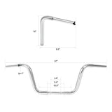 TCMT 10'' 12'' 14'' 16'' 18'' Ape Hanger Handlebar Bar Chrome For