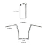 TCMT 13'' Rise Ape Hanger Bar Handlebar 1 1/4" Fit For Harley Softail '18-'24