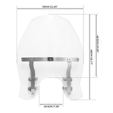 TCMT 19" Windshield & Clamps Fit For Harley Softail Standard '20-'24 Low Rider S '16-'17 - TCMT