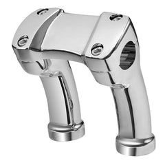 thumbnail image 2 of Mid USA Chrome 1 1/4 Inch Low Rise Handlebar Risers For Harley Softail Dyna Touring FXR FXST 2 of 5