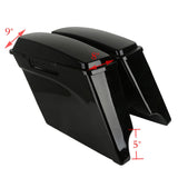 TCMT 5" Stretched Extended Hard Saddlebags For Harley Touring '93-'13 - TCMT