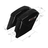 TCMT 5" Stretched Saddlebags with 5"x7" Speakers Cutout Fit For Harley Touring '14-'24