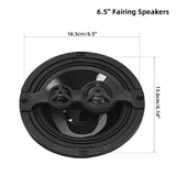 TCMT 6.5" Front Fairing Speakers Fit For Harley Touring Electra Glide Street Glide '14-'24