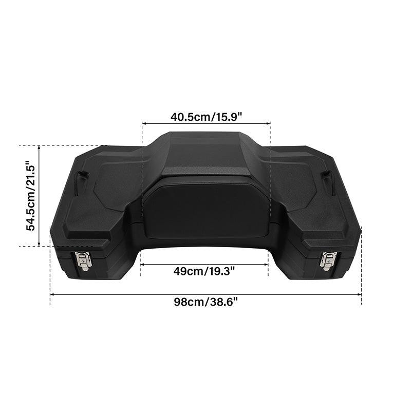 TCMT 82L ATV Rear Passenger Seat Cargo Storage Helmet Trunk Box