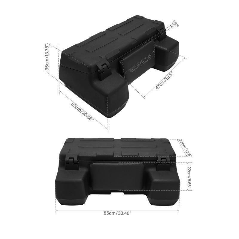 TCMT 96L ATV UTV Rear Passenger Pad Cargo Storage Helmet Trunk Box