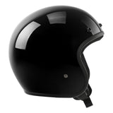 TCMT Adult 3/4 Open Face DOT Motorcycle Vintage Retro Helmet Black - TCMTMOTOR