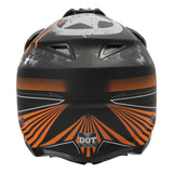 TCMT Adult Full Face DOT Motocross Off-Road Helmet Black/Orange - TCMTMOTOR