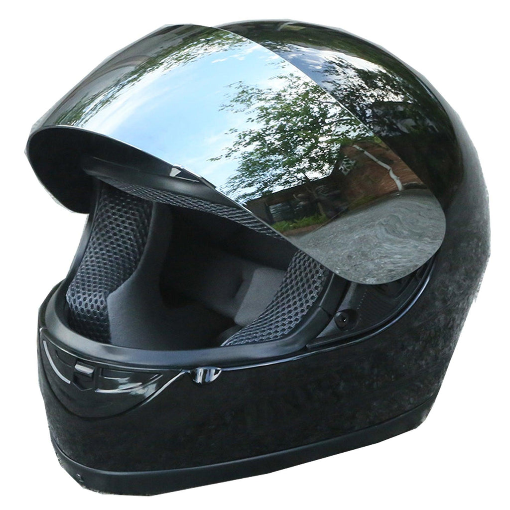 TCMT Adult Gloss Black Full Face DOT Motorcycle Helmet, M TCMT Adult Gloss Black Full Face DOT Motorcycle Helmet, M