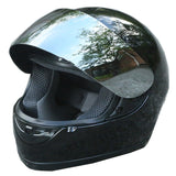 TCMT Adult Gloss Black Full Face DOT Motorcycle Helmet
