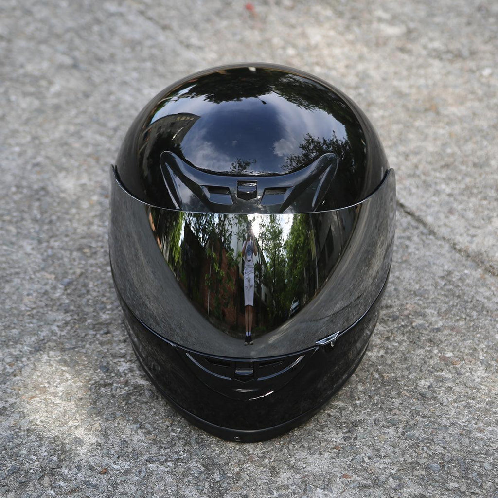 TCMT Adult Gloss Black Full Face DOT Motorcycle Helmet, M TCMT Adult Gloss Black Full Face DOT Motorcycle Helmet, M