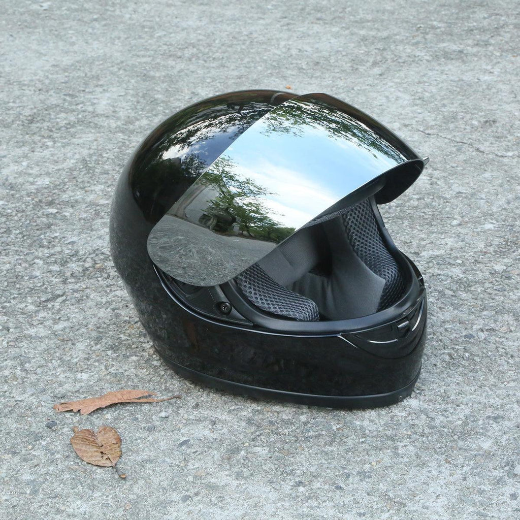 full face dot motorcycle helmets TCMT Adult Gloss Black Full Face DOT Motorcycle Helmet, M