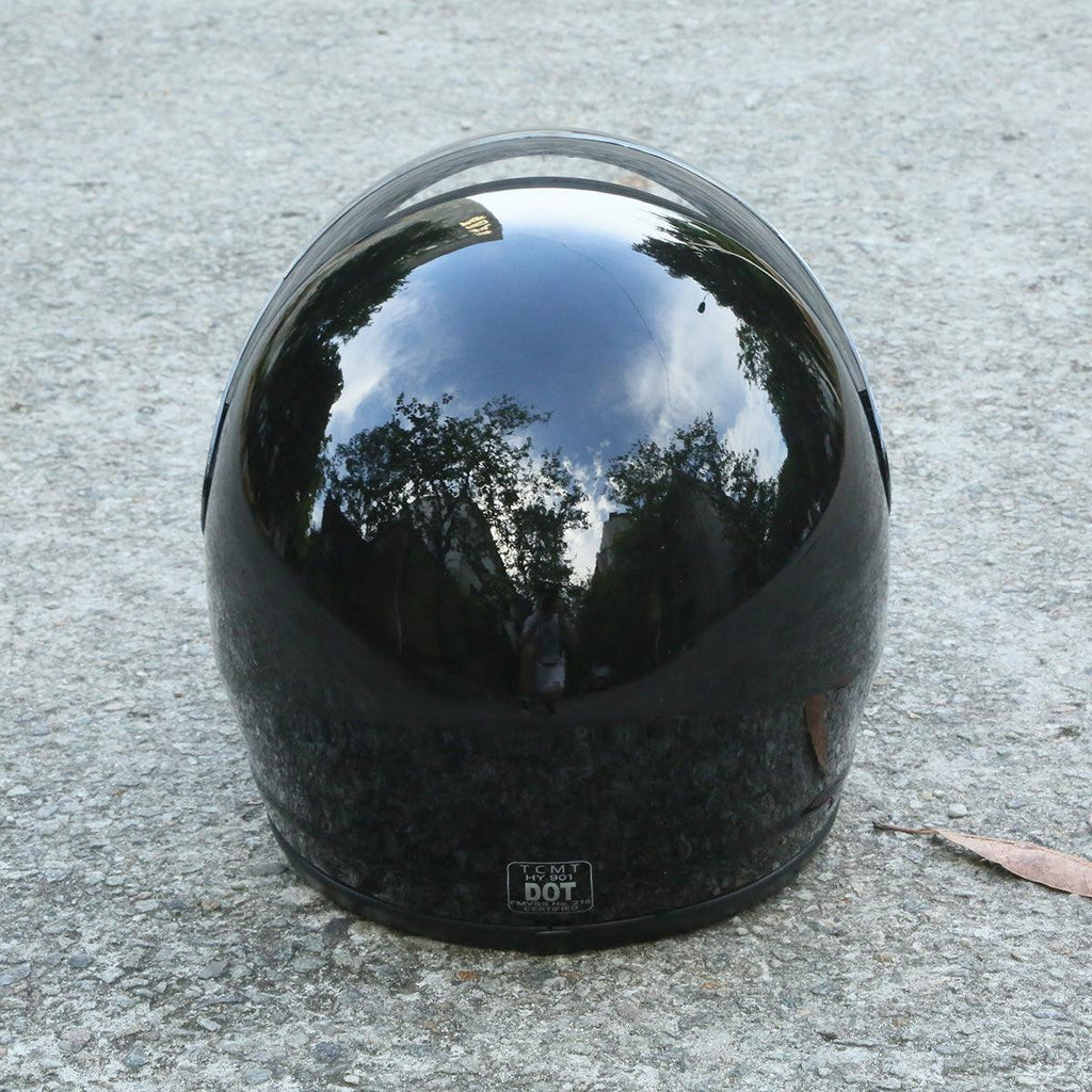 TCMT Adult Gloss Black Full Face DOT Motorcycle Helmet, M TCMT Adult Gloss Black Full Face DOT Motorcycle Helmet, M