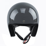 TCMT Adult 3/4 Open Face DOT Motorcycle Vintage Retro Helmet Gray - TCMTMOTOR