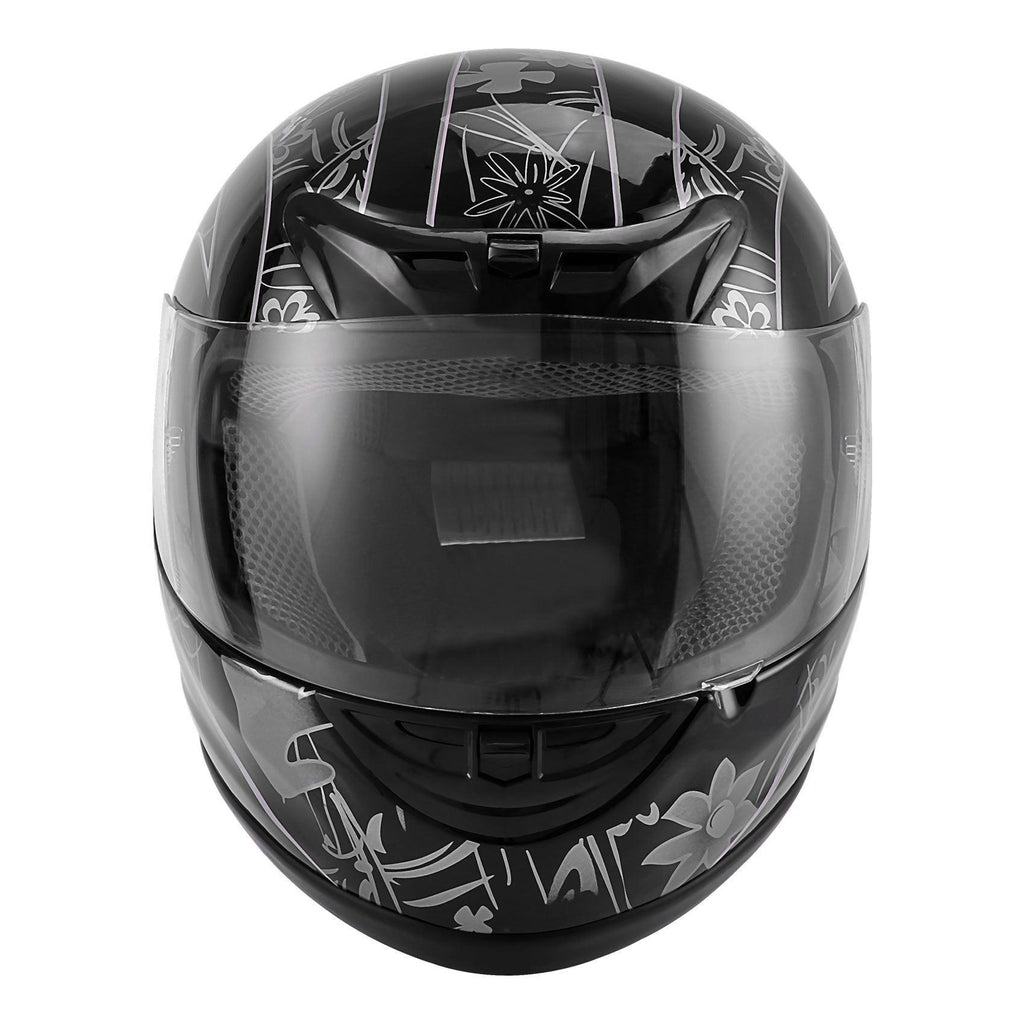 butterfly motorcycle helmet 3 4 purple TCMT Adult Purple Butterfly Full Face DOT Motorcycle Helmet