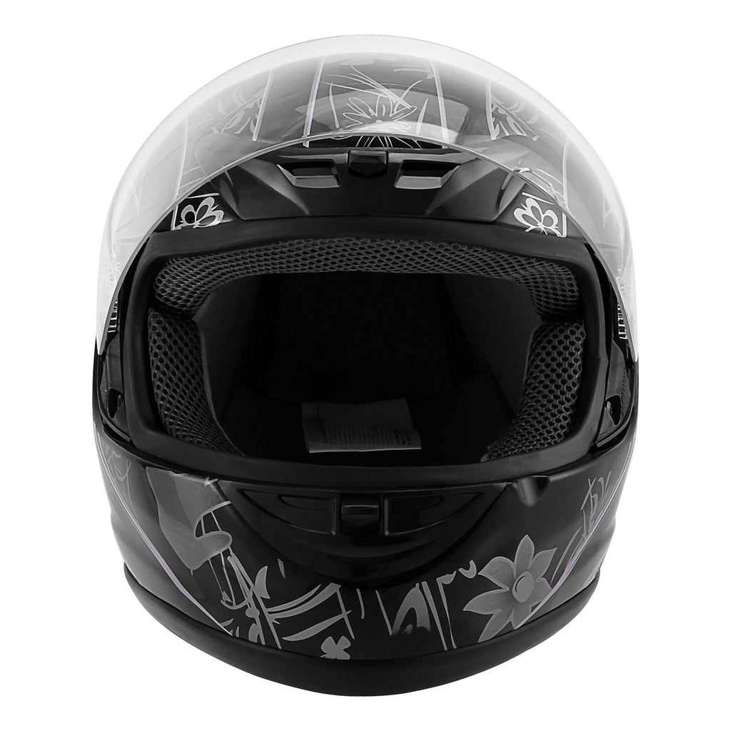 butterfly motorcycle helmet 3 4 purple TCMT Adult Purple Butterfly Full Face DOT Motorcycle Helmet