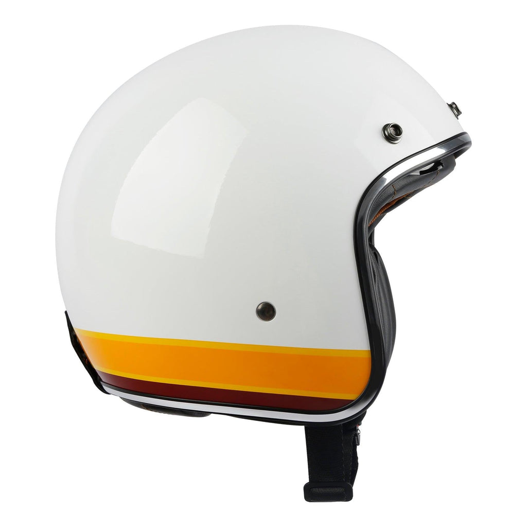 DOT White 3/4 Open Face Motorcycle Helmet