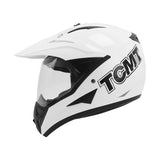 TCMT Adult White Full Face DOT Motocross Off-Road Helmet