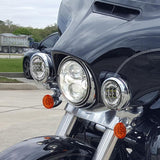 TCMT Auxiliary Light Bracket Spot Fog Light Turn Signal Fit For Harley Road King '94-'13,Electra Glide '97-'13 - TCMT