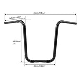TCMT Black Ape Hanger Handlebar Fit For Harley Road King Softail Dyna Sportster - TCMT