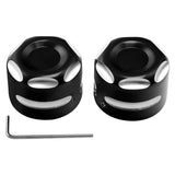 TCMT Black Front Axle Cap Nut Cover Fit For Harley Sportster '09-'22 Softail '09-'17 - TCMT