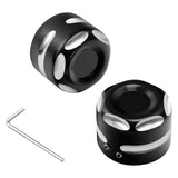 TCMT Black Front Axle Cap Nut Cover Fit For Harley Sportster '09-'22 Softail '09-'17 - TCMT