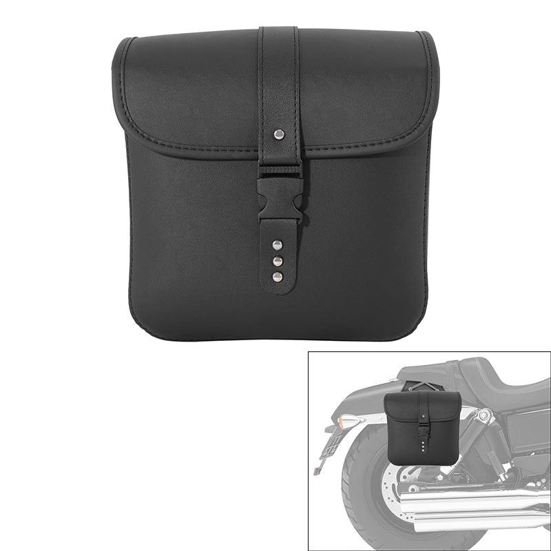 TCMT Black PU Leather Saddlebags Side Bag Fit For Harley Sportster Dyn