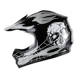 TCMT Black Skull Youth Kids DOT Motocross Off-Road Helmet