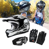 TCMT Youth Kids DOT Motocross Off-Road Helmet Black - TCMTMOTOR