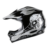 TCMT Black Skull Youth Kids DOT Motocross Off-Road Helmet - TCMT