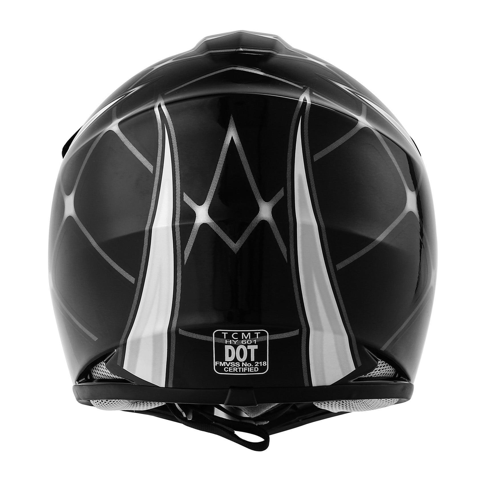 TCMT Black Spider Youth Kids DOT Motocross Off-Road Helmet