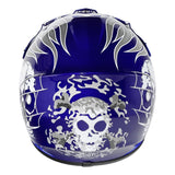 TCMT Blue Skull Youth Kids DOT Motocross Off-Road Helmet - TCMT