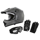 TCMT Carbon Fiber Youth Kids DOT Motocross Off-Road Helmet - TCMT