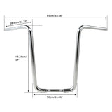 TCMT Chrome Ape Hanger Handlebar Fit For Harley Road King Softail Dyna Sportster - TCMT
