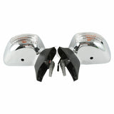 TCMT Chrome Turn Signal Integrated Rear View Side Mirrors Fit For Honda Goldwing GL 1800 '01-'17