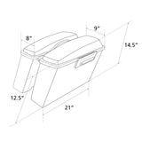 TCMT Deep Red Hard Saddlebags Fit For Harley Touring '94-'13 - TCMT