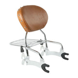 TCMT Desert Tan Passenger Sissy Bar Backrest Luggage Rack with Mounting Spools Fit For Indian '14-'22