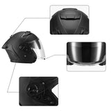 TCMT DOT 3/4 Open Face Motorcycle Adult Helmet Dual Visor Extra Shield Scooter - TCMT