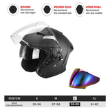 TCMT DOT 3/4 Open Face Motorcycle Adult Helmet Dual Visor Extra Shield Scooter - TCMT
