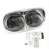 TCMT DOT Dual LED Headlight Assembly Projector Fit For Harley Road Glide '98-'13 - TCMT