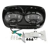 TCMT DOT Dual LED Headlight Assembly Projector Fit For Harley Road Glide '98-'13 - TCMT