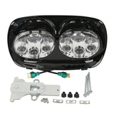 TCMT DOT Dual LED Headlight Assembly Projector Fit For Harley Road Glide '98-'13 - TCMT